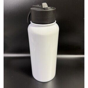 18 Oz Blank Sublimation White Straight Insulated Water Bottle